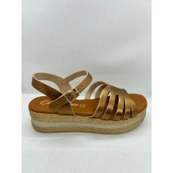 15634 sandales compensées cuir