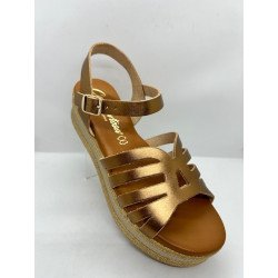 15634 sandales compensées cuir