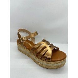15634 sandales compensées cuir