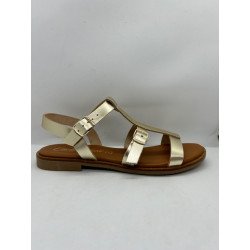 11616 sandales plates en cuir