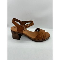 68211 sandales à talons en cuir
