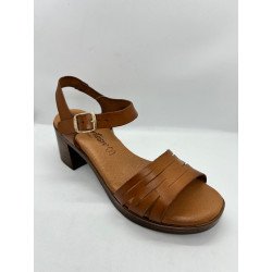 68211 sandales à talons en cuir