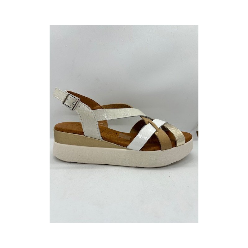 5670 Sandales compensées en cuir