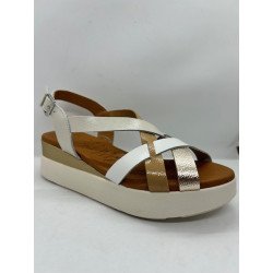 5670 Sandales compensées en cuir