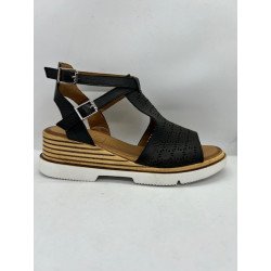 TAMAIGRI  sandales compensées en cuir
