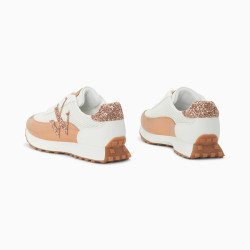 Baskets Mona blanc et rose gold à semelle running