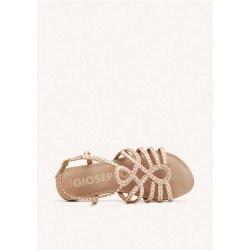 SANDALES DORÉES EN CUIR TRESSÉ YAKIMA