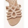 SANDALES DORÉES EN CUIR TRESSÉ YAKIMA