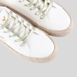 Espadrilles blanches en 100% coton bio