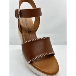 Sandale compensée en cuir Patricia Miller 6783