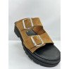 Mules en cuir, 2 boucles ajustables Patricia Miller