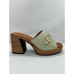 Mules à talon en cuir Ohmysandals 5396