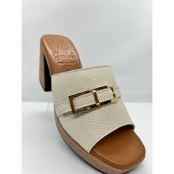 Mules à talon en cuir Ohmysandals 5396