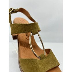 Sandale à talon en cuir 68538
