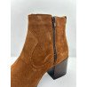 Bottines E/N en cuir camel Verriere