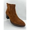 Bottines E/N en cuir camel Verriere