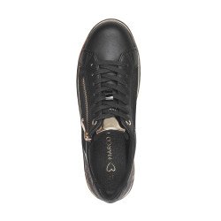 Baskets basses lacet et fermeture éclair noir