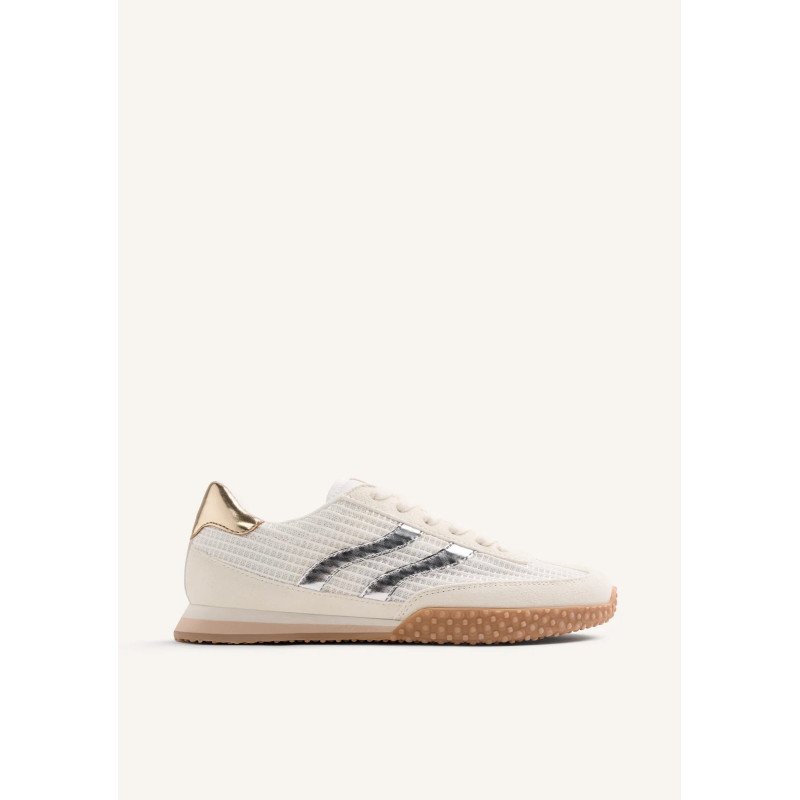 Baskets cuir et résille