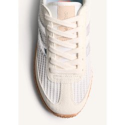 Baskets cuir et résille