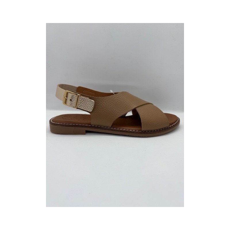 Sandale plate Ohmysandals en cuir