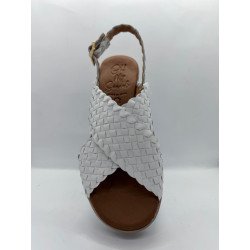 Sandale tressé en cuir Ohmysandals