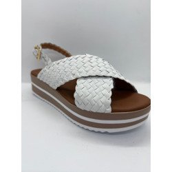 Sandale tressé en cuir Ohmysandals