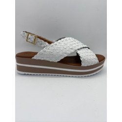 Sandale tressé en cuir Ohmysandals