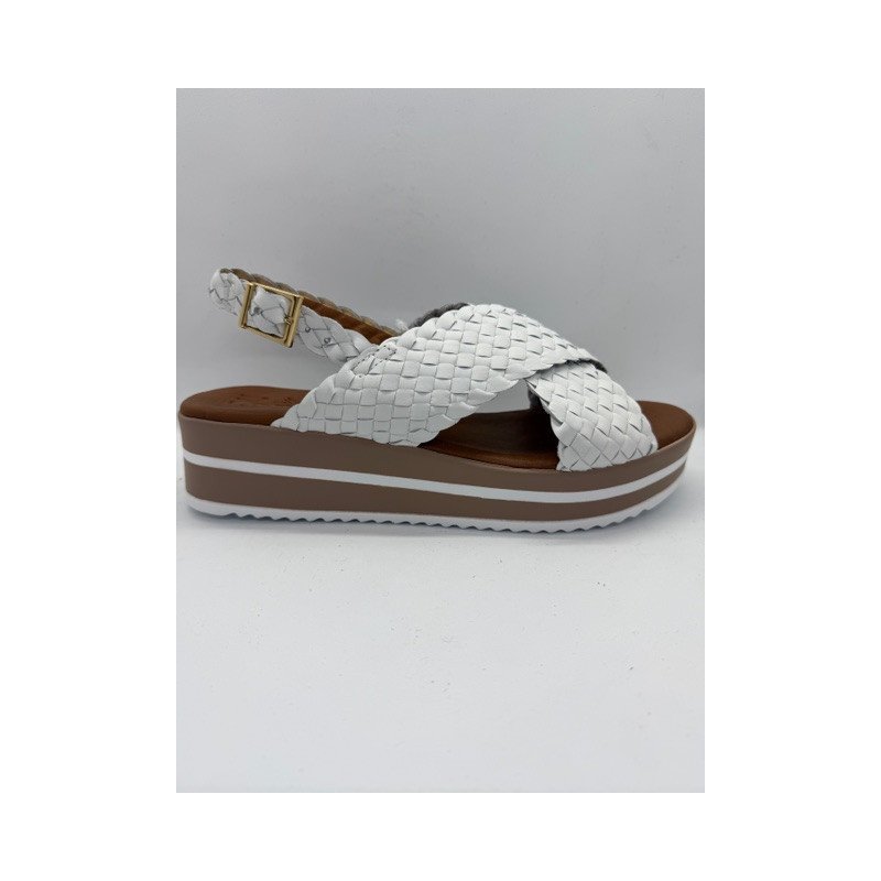 Sandale tressé en cuir Ohmysandals