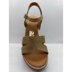 Sandale compensé taupe Ohmysandals
