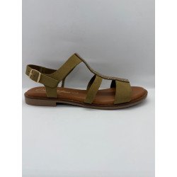 Sandale plate Carla Tortasa Kaki