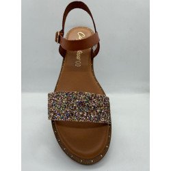 Sandale plate pailleté Carla Tortosa