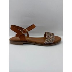 Sandale plate pailleté Carla Tortosa