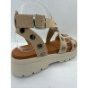 Sandale à plateforme beige