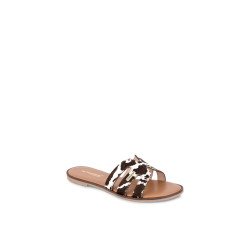 HAMIGAPO mules à imprimé animalier