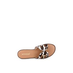 HAMIGAPO mules à imprimé animalier