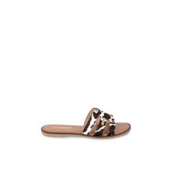 HAMIGAPO mules à imprimé animalier