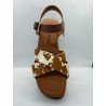 Sandale style sabot motif vache