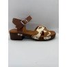 Sandale style sabot motif vache
