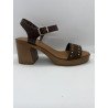 Sandale à talon chocolat