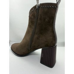 Bottines en cuir chocolat Métamorfose