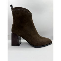Bottines en cuir chocolat Métamorfose