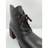Bottines à talons lacets et fermeture éclair