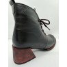 Bottines à talons lacets et fermeture éclair
