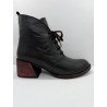 Bottines à talons lacets et fermeture éclair